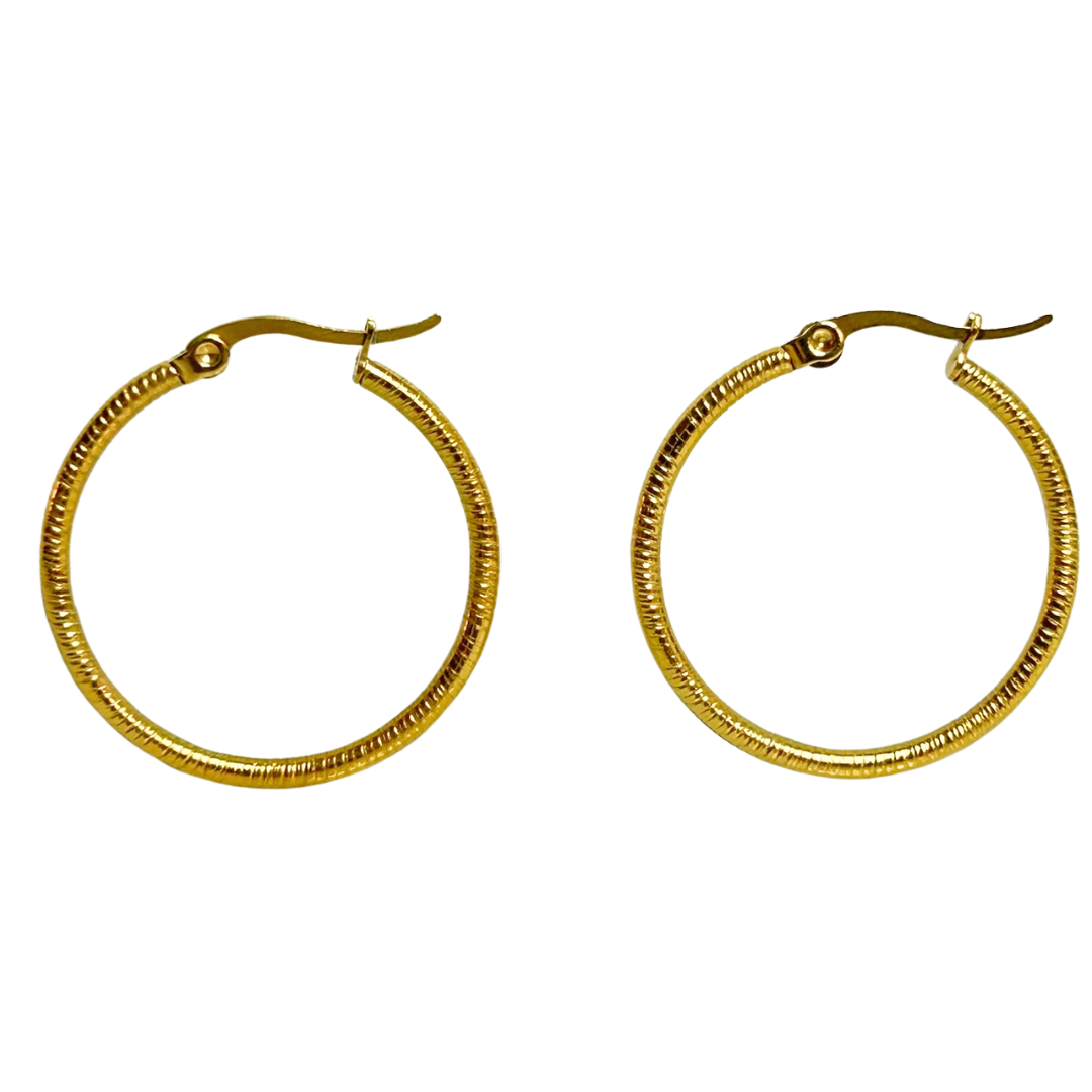 Aretes Hoops + Textura