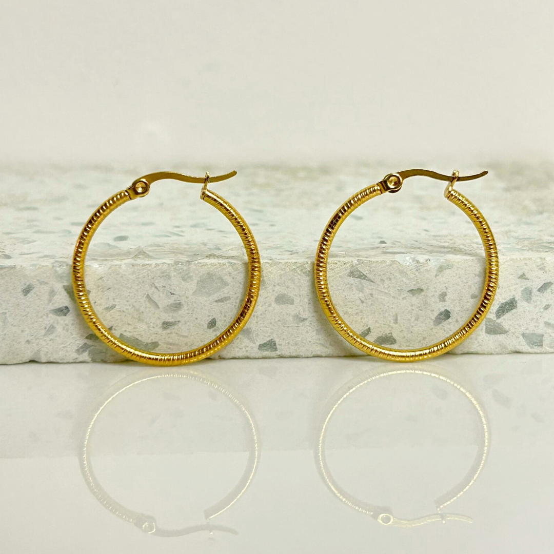 Aretes Hoops + Textura