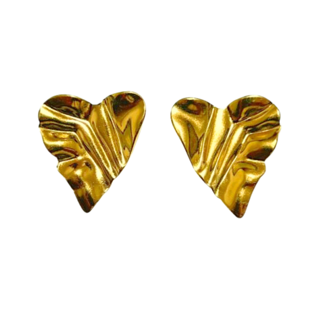 Aretes Heart + Textura - E359