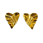 Aretes Heart + Textura - E359