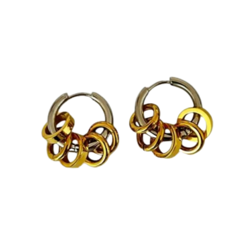 Aretes Dual Glow Hoops - E481