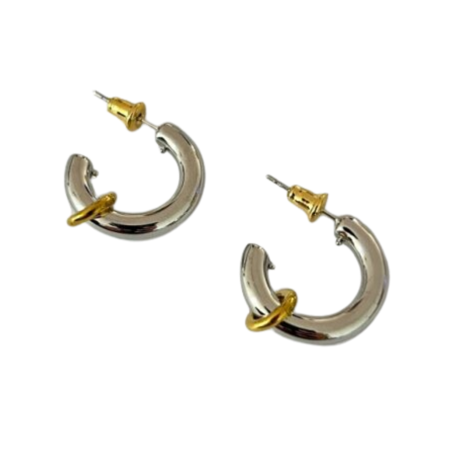 Aretes Dual Glow Hoops - E482