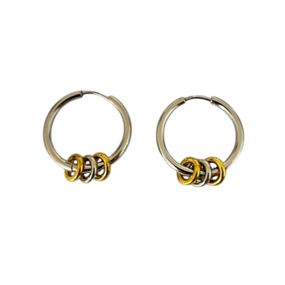 Aretes Dual Glow Hoops - E483