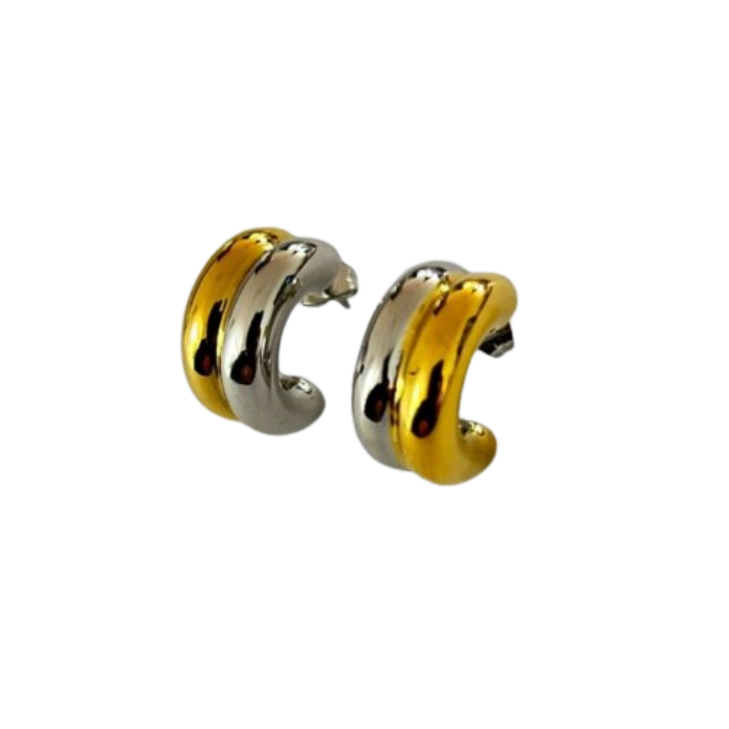 Aretes Dual Glow Hoops - E492