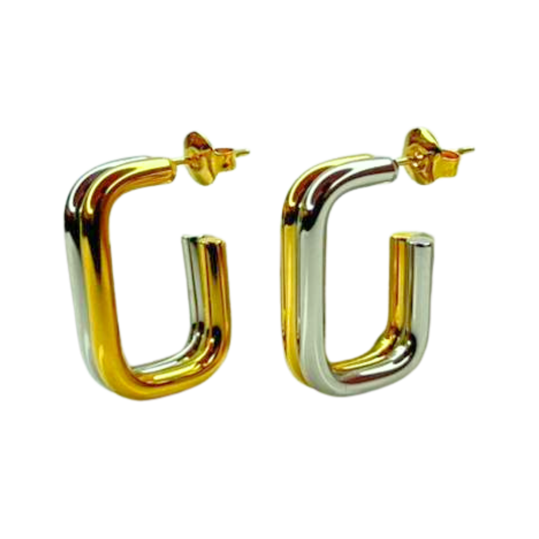 Aretes Dual Glow Hoops - E477