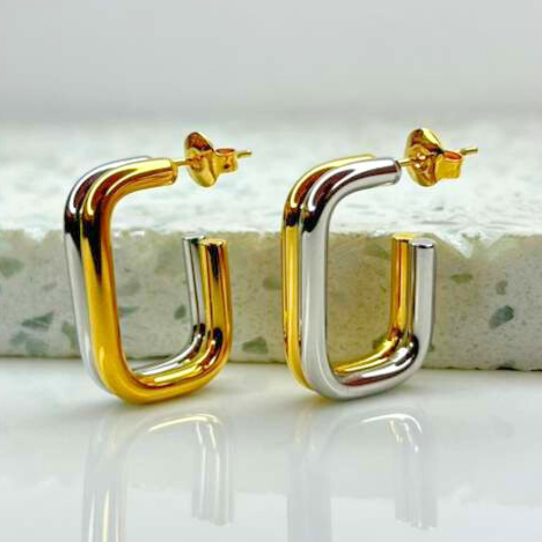 Aretes Dual Glow Hoops - E477