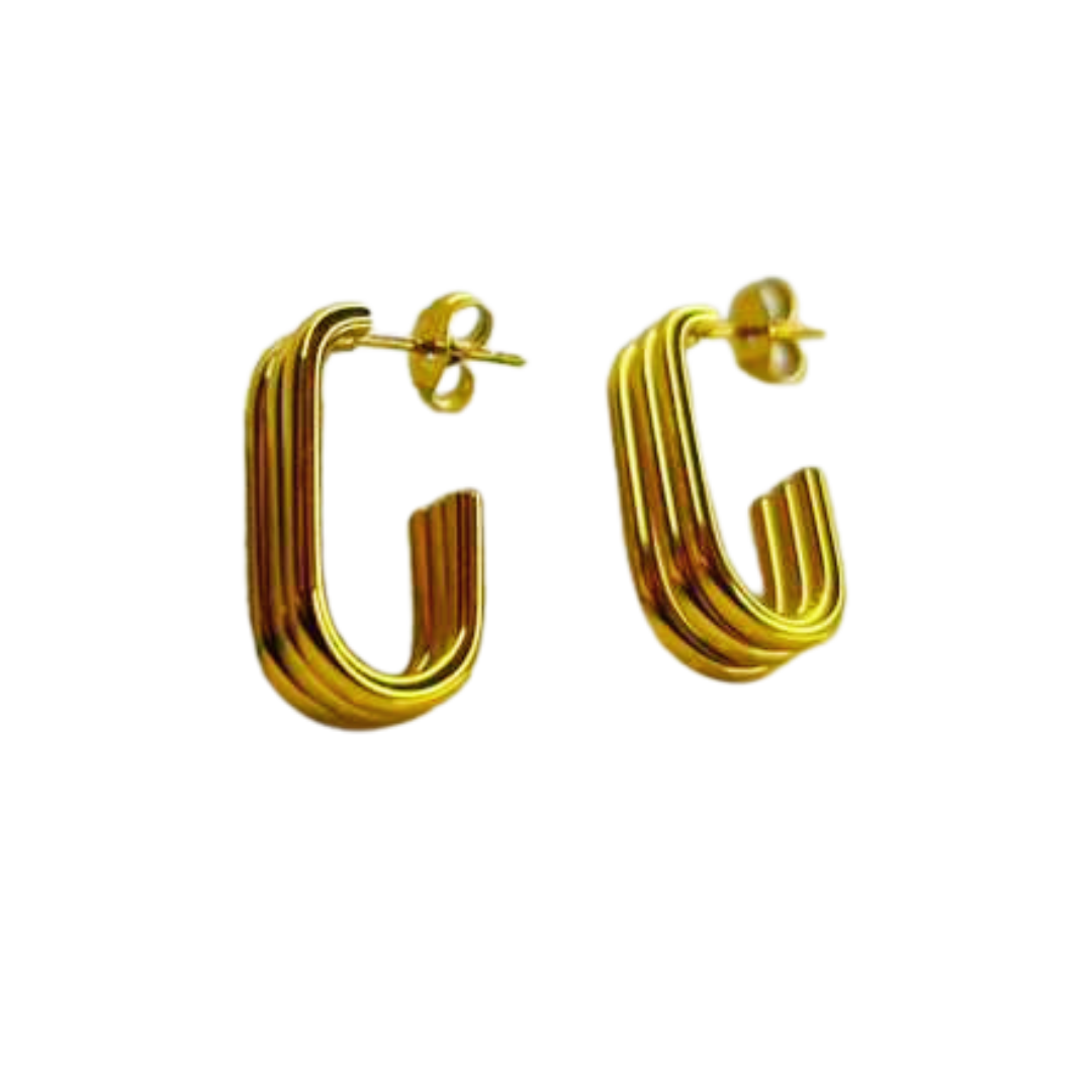 Aretes Hoops Doble
