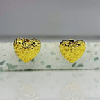 Aretes Heart + Textura - E351
