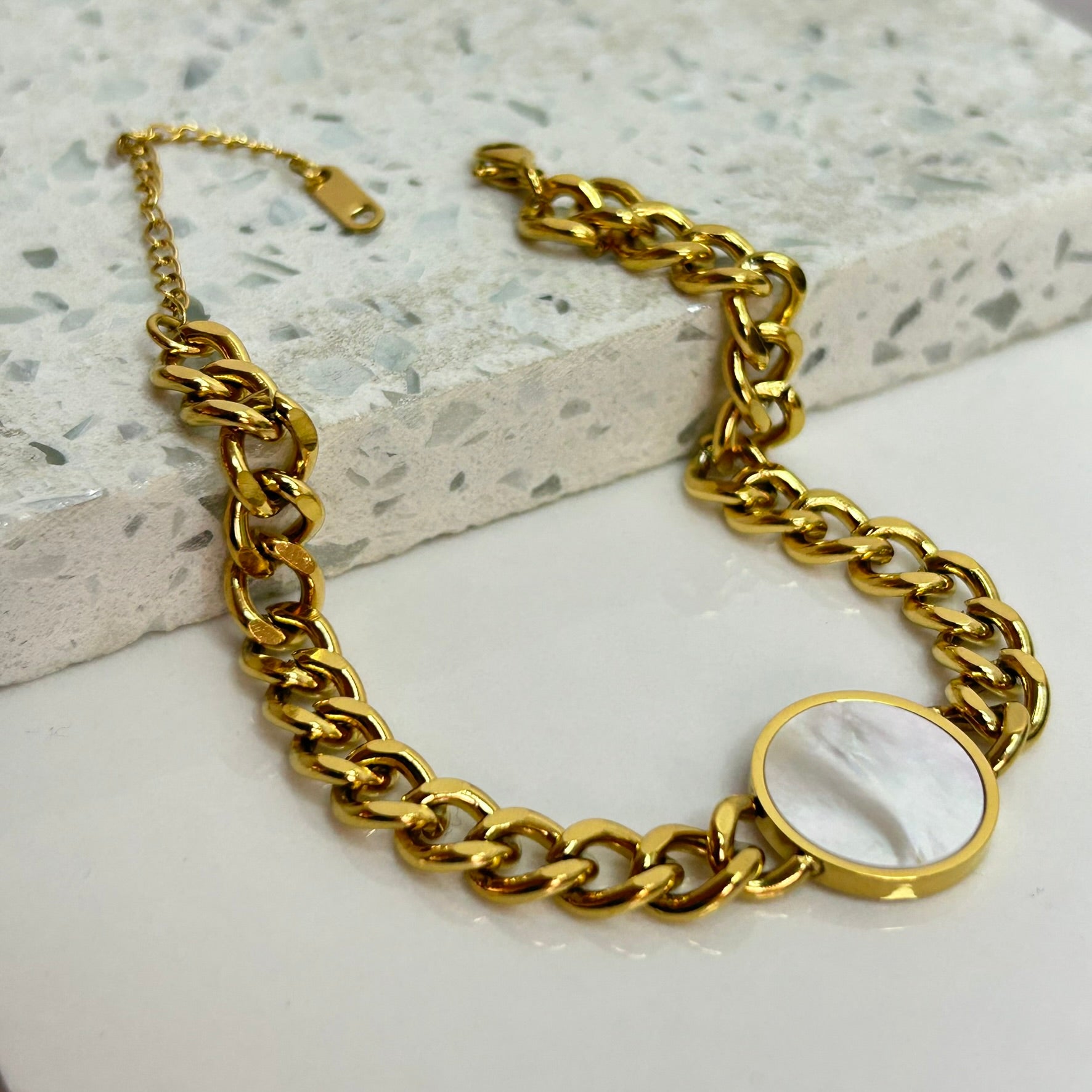 Pulsera Aura Nácar Chunky C039