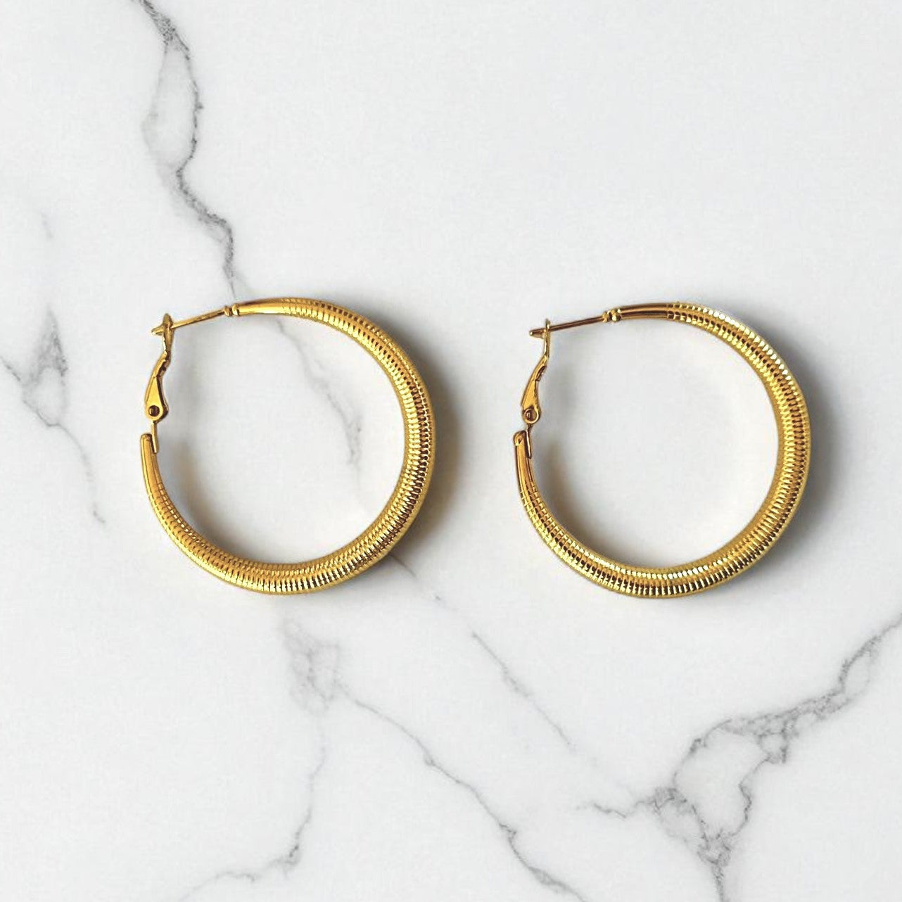 Aretes Hoops + Textura