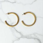Aretes Hoops + Textura - E314