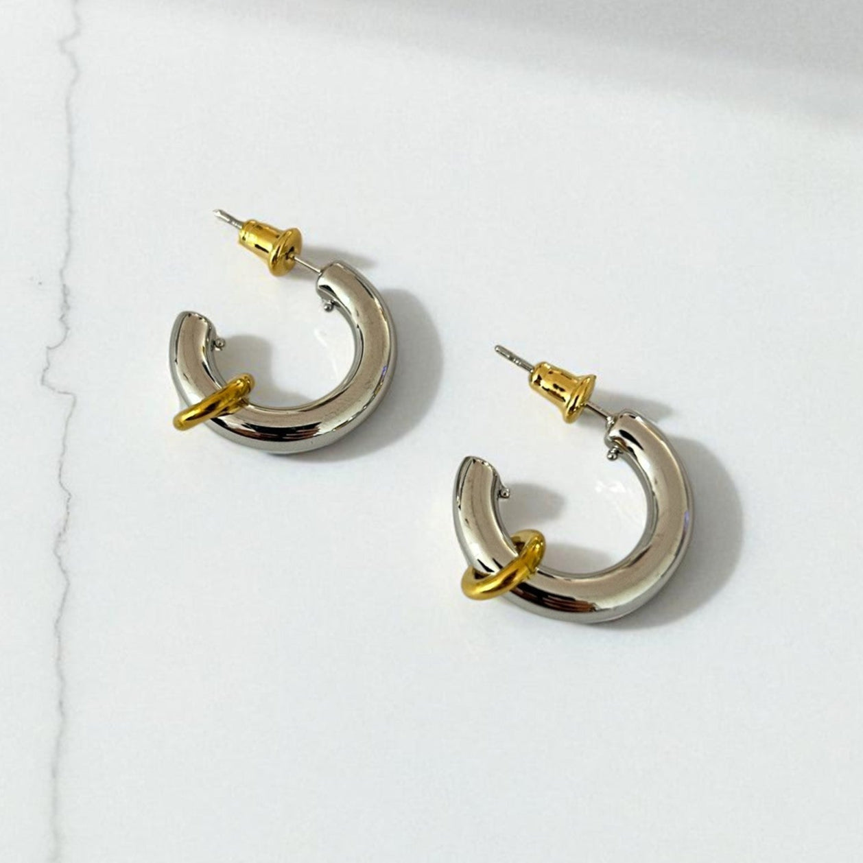 Aretes Dual Glow Hoops - E482