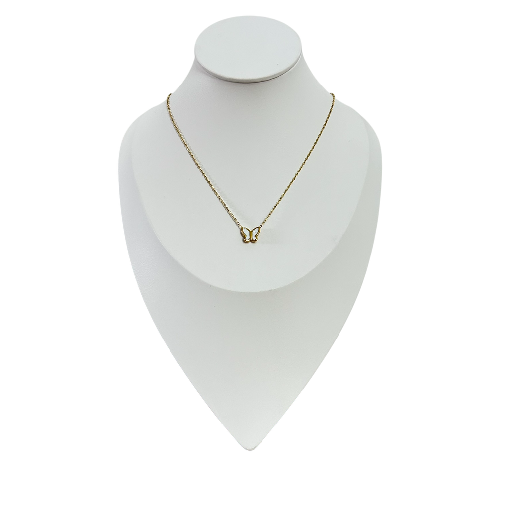 Collar de Mariposa en Aura Nacar - N210