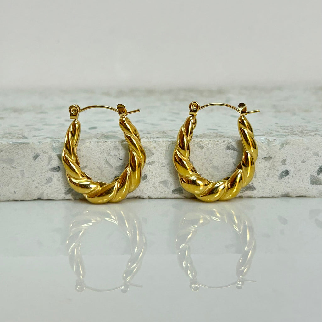 Aretes Hoops Trenzado - E137