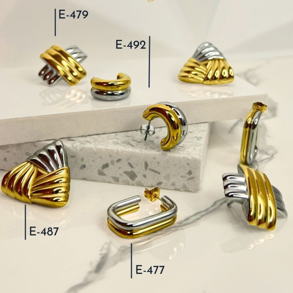 Aretes Dual Glow Chunky - E479