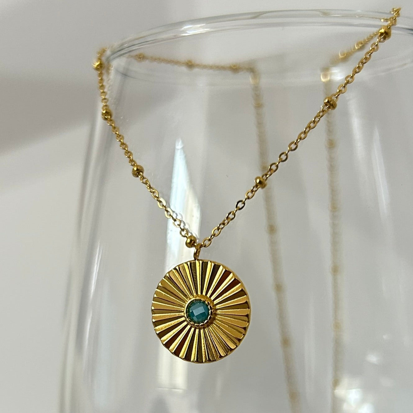 Collar Brillo Turquesa  - N318