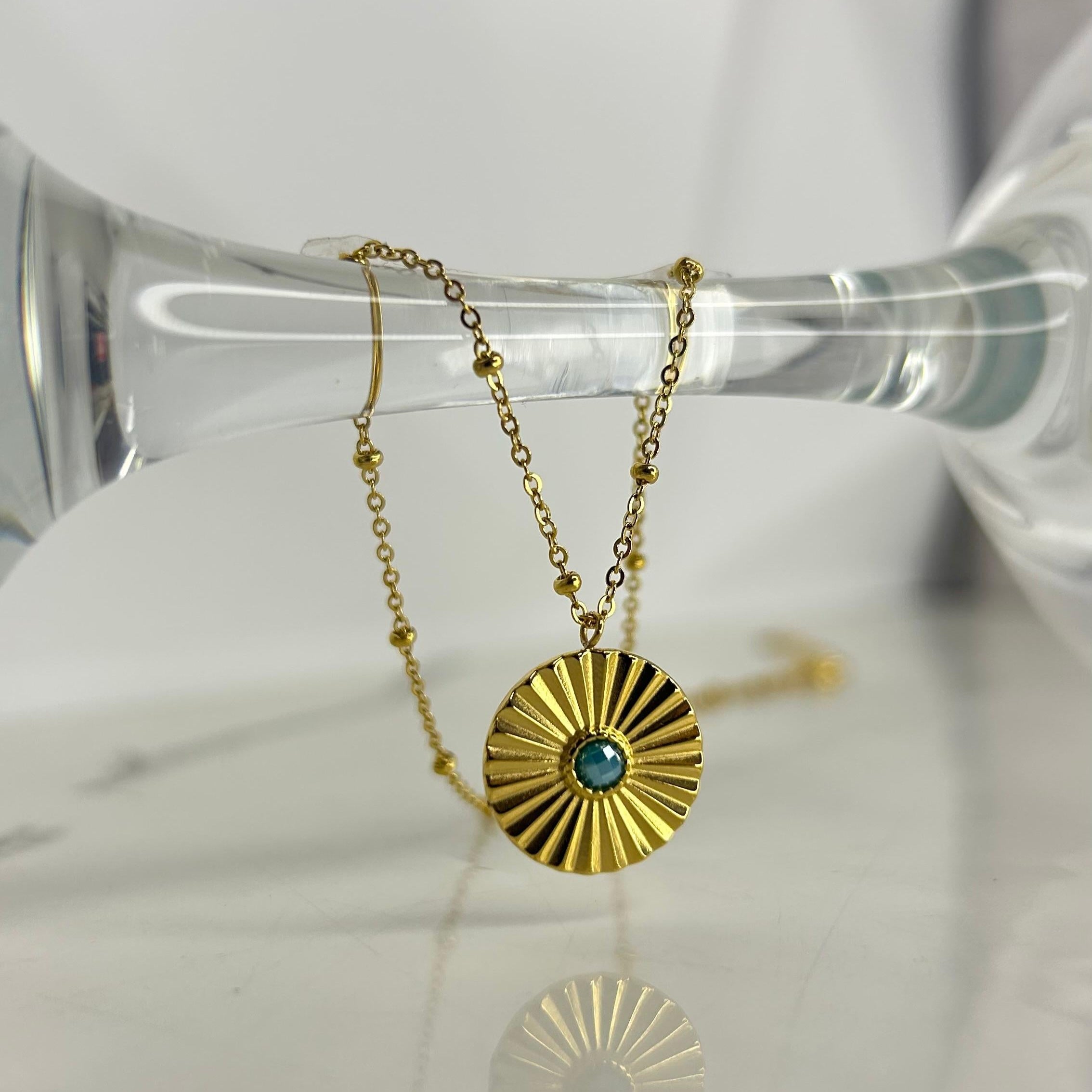 Collar Brillo Turquesa  - N318